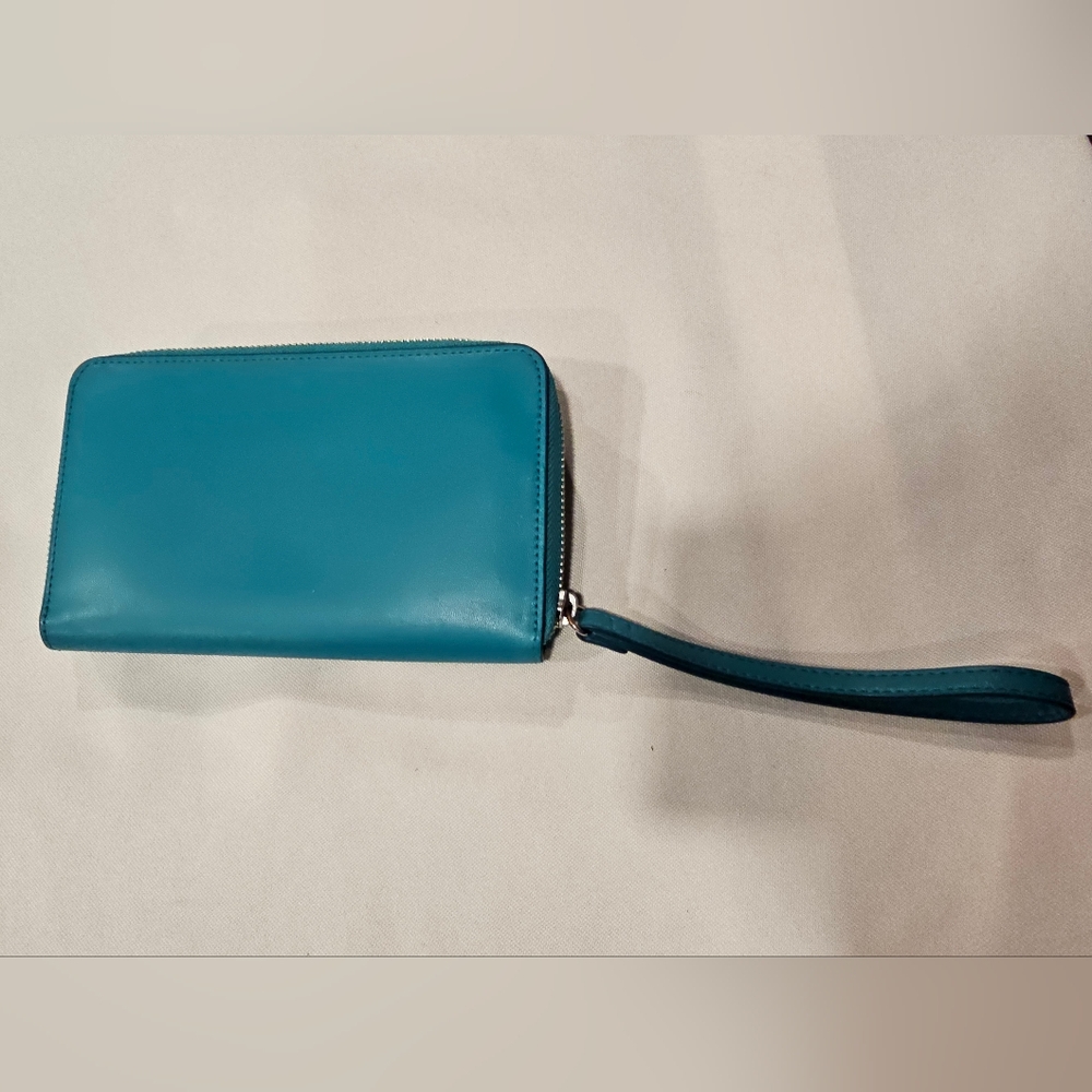Vera Bradley Teal Wristlet Wallet - Picture 11 of 16